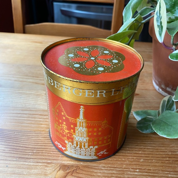 Vintage German Lebkuchen Metal Container